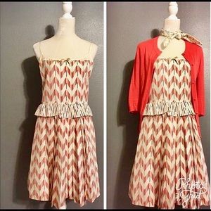 Marc Jacobs Striped Peplum Dress